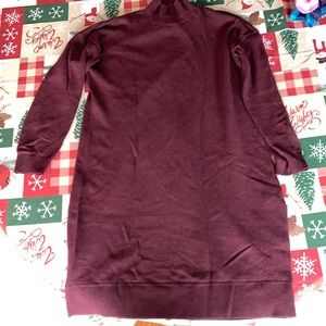 Cranberry Banana Republic Side Snap Sweater Dress